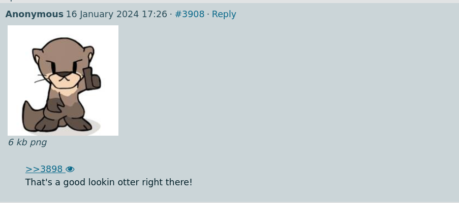 A post containing a reference link to another post